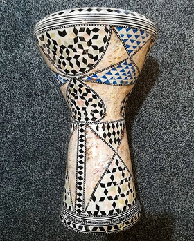 Darbuka κεραμική/φιλντισι Κωδ.1Μ.Ο.P. | ΚΡΟΥΣΤΑ στο Bouzouki Luthier